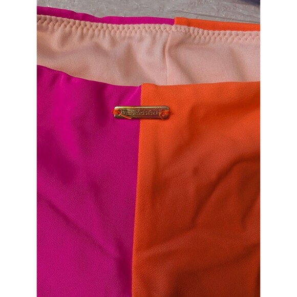 Victoria Secret Fabulous Colorblock Cheeky Swimsuit Bikini 32C Bottoms Small New - Picture 6 of 11